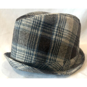 Vintage Crown Tribly Plaid Wool‎ Fedora Hat Floral Lined Academia Prep Old Money